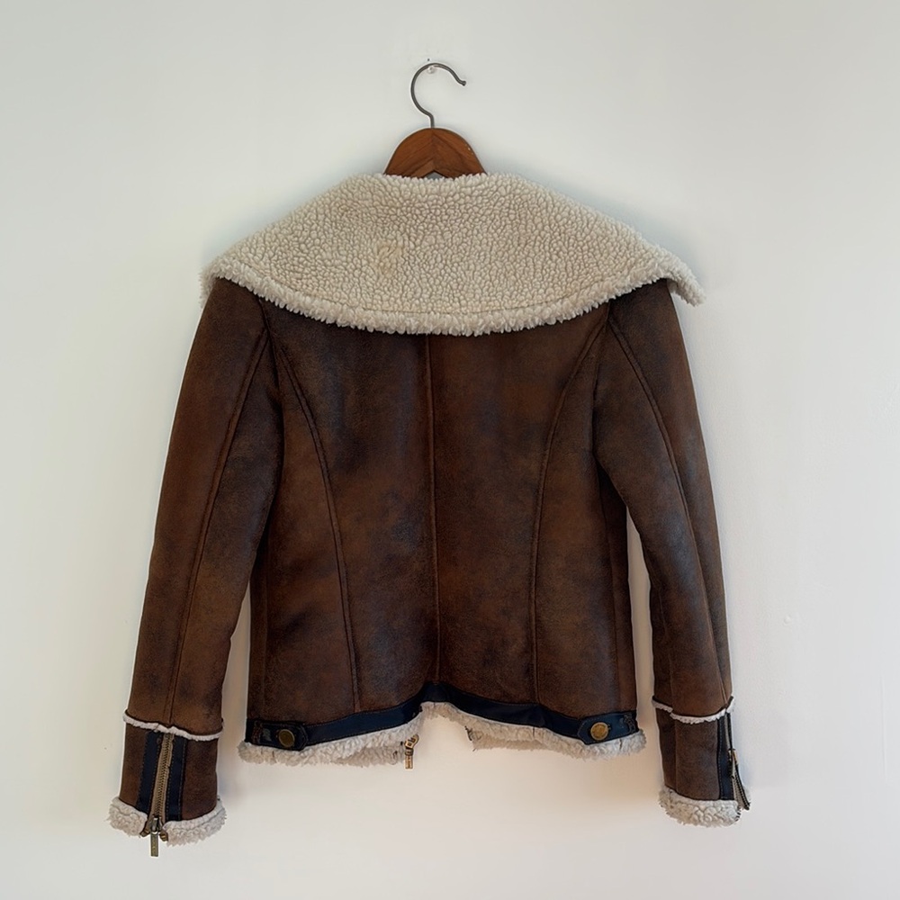 Brown Shearling Jacket - image 3